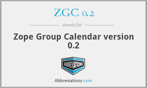 ZGC 0.2 - Zope Group Calendar version 0.2